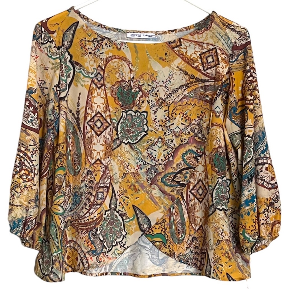 EUC | Zara | Mustard Yellow Top | Size Small